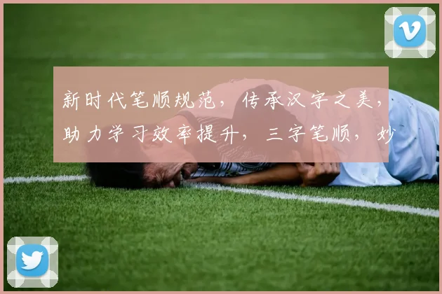 新时代笔顺规范，传承汉字之美，助力学习效率提升，三字笔顺，妙笔生花。